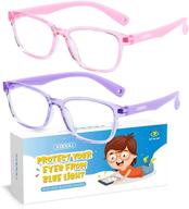 🔵 kddou 2-pack kids blue light blocking glasses for age 3-12, gaming & computer screen protection logo