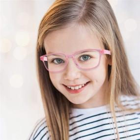 img 2 attached to 🔵 KDDOU 2-Pack Kids Blue Light Blocking Glasses for Age 3-12, Gaming & Computer Screen Protection