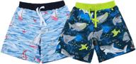 🏊 solocote boys swim trunks beach board shorts with inner mesh liner - ideal bathing swimsuit for optimal comfort and style logo