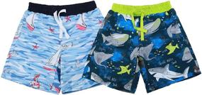 img 4 attached to 🏊 SOLOCOTE Boys Swim Trunks Beach Board Shorts with Inner Mesh Liner - Ideal Bathing Swimsuit for Optimal Comfort and Style
