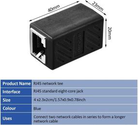 img 2 attached to Высококачественный разъем RJ45 на 10 штук: адаптер для расширения Ethernet для сетевых кабелей Cat7/Cat6/Cat5e/Cat5 - женский к женскому (черный)