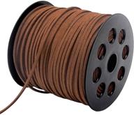 🧵 100 yards of brown tenn well suede cord - 2.6mm flat faux leather cord for jewelry making, bracelets, necklaces, beading, and diy crafts logo