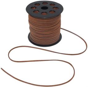 img 3 attached to 🧵 100 Yards of Brown Tenn Well Suede Cord - 2.6mm Flat Faux Leather Cord for Jewelry Making, Bracelets, Necklaces, Beading, and DIY Crafts