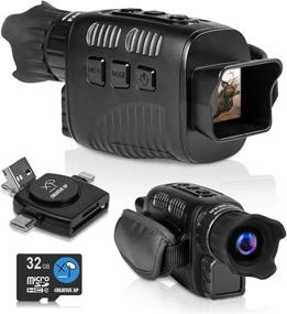 img 4 attached to 2021 Creative XP Digital Night Vision Monocular - Travel Infrared Monoculars for Full Darkness - Capture Photos & Videos - High-Tech IR Spy Gear for Hunting & Surveillance - Includes Card Reader