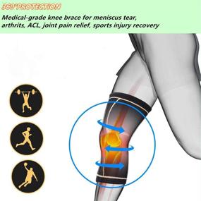 img 1 attached to Наколенники для суставов для облегчения боли - идеально подходят для женщин и мужчин при артрите, восстановлении после травмы, растяжениях связок, разрыва мениска, растяжениях передней и задней крестообразных связок - прекрасно подходят для бега, бега на месте, приседаний, занятий спортом - включают пару для максимального облегчения тендинита.