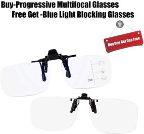 img 3 attached to Progressive Multifocal Anti-Glare UV Filter Clip-On Flip-Up/Down Reading Glasses