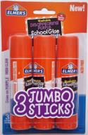 🖍️ elmer's jumbo disappearing purple school glue stick 6-pack, 1.4 ounce each logo