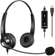 🎧 clear voice usb headset with noise cancelling microphone: ideal for pc/laptop, call center, business skype, and office use logo