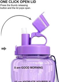 img 1 attached to BOTTLE BOTTLE 64oz Water Bottle with Straw & Time Marker, Large 💧 Half Gallon Motivational Jug for Fitness Gym and Outdoor Sports - BPA Free, Leakproof