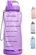 bottle bottle 64oz water bottle with straw & time marker, large 💧 half gallon motivational jug for fitness gym and outdoor sports - bpa free, leakproof logo