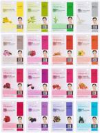 🌺 dermal collagen essence full face facial mask sheet, 16 combo pack b: revitalize and nourish your skin with this effective sheet mask set logo