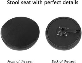 img 1 attached to Versatile Rolling Stool with Heavy-Duty Wheels: Perfect for Shop, Guitar Lab, Tattoo Studio, Medical Workbench. Adjustable Swivel Chair in Black.