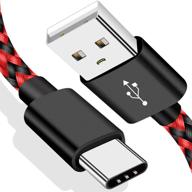 🔌 high-speed usb c charger cable for fire hd 10 9th gen, hd 8 10th gen tablet & kids edition, samsung galaxy s10 s9 s8 plus, lg g7 g5 v35, moto z3 g6 x4 - type-c charging charger cord logo