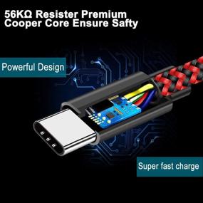 img 1 attached to 🔌 High-Speed USB C Charger Cable for Fire HD 10 9th Gen, HD 8 10th Gen Tablet & Kids Edition, Samsung Galaxy S10 S9 S8 Plus, LG G7 G5 V35, Moto Z3 G6 X4 - Type-C Charging Charger Cord