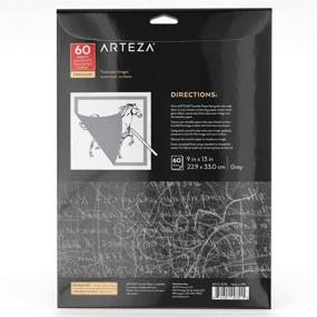 img 2 attached to 🖊️ Arteza Graphite Transfer Paper for Tracing and Transferring Drawings - 9 x 13 Inches, 60 Sheets in Gray Carbon - Ideal for Wood, Paper, Canvas, and Arts & Crafts Projects