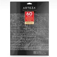 🖊️ arteza graphite transfer paper for tracing and transferring drawings - 9 x 13 inches, 60 sheets in gray carbon - ideal for wood, paper, canvas, and arts & crafts projects logo