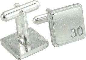 img 2 attached to Square Cufflinks 30 Engraved Anniversary