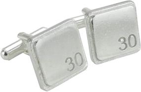 img 1 attached to Square Cufflinks 30 Engraved Anniversary