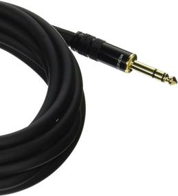 img 2 attached to 10-Foot Black 16AWG Male to Male Cable Cord - Monoprice Premier Series (TRS) with Gold Plated Connectors