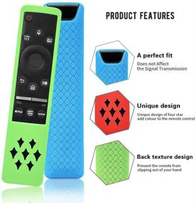 img 1 attached to 📺 Enhanced Protection for Samsung BN59-01312A Smart TV Remote Control - 3 Pack Silicone Cover | Glowing, Shockproof, Anti Slip, Battery Back Skin Sleeve