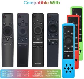 img 3 attached to 📺 Enhanced Protection for Samsung BN59-01312A Smart TV Remote Control - 3 Pack Silicone Cover | Glowing, Shockproof, Anti Slip, Battery Back Skin Sleeve