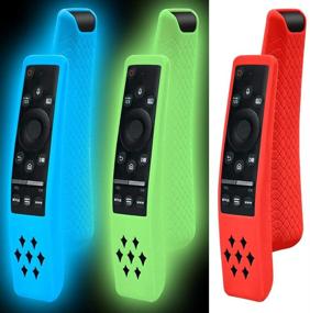 img 4 attached to 📺 Enhanced Protection for Samsung BN59-01312A Smart TV Remote Control - 3 Pack Silicone Cover | Glowing, Shockproof, Anti Slip, Battery Back Skin Sleeve