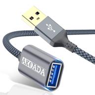 2 шт usb 3.0 кабель-удлинитель - akoada [3.3 фута + 3.3 фута] мужской к женскому удлинительный кабель 5 гбит/с передача данных - совместим с клавиатурой, usb-флешнакопителем, мышью, жестким диском и другими устройствами (красный) логотип