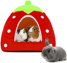 img 4 attached to 🏠 Pet Bed House Hideout Cage Accessory for Spring Fever Hamster, Guinea Pig, Rabbit, Dog, Cat, Chinchilla, Hedgehog, Bird, and Small Animals