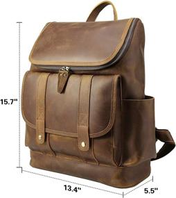 img 3 attached to Polare Leather Backpack: The Ultimate Adventure Schoolbag