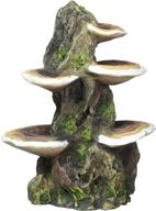 🐟 medium-sized penn-plax rr1007 mushroom rock aquarium ornament - dimensions: 5.5" x 4" x 7.5 logo