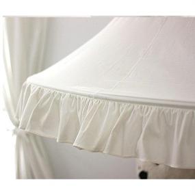 img 1 attached to 👑 White-B Bed Canopy: Chic Princess Nursery Decor for Kids, Chiffon Hanging Tent for Baby Room, Mosquito Net Bedding for Play and Reading Room