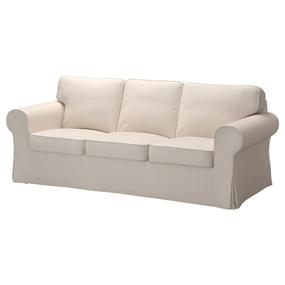 img 2 attached to 🛋️ Lofallet Beige Replacement Cover for IKEA Ektorp 3-seat Sofa (No Chaise, Not for Ektorp 3.5-seat Sofa)