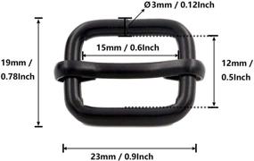 img 2 attached to Bikicoco 5/8 Inch Metal Slide Adjuster Buckle Tri-Glides: Perfect Straps & Webbing Accessory