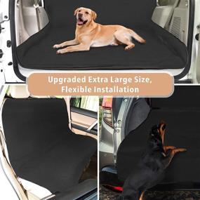 img 3 attached to F-color SUV Dog Cargo Liner - Water Resistant Pet Cover Mat for SUVs, Sedans, Vans | Bumper Flap Protector, Large Universal Fit