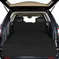 f-color suv dog cargo liner - water resistant pet cover mat for suvs, sedans, vans | bumper flap protector, large universal fit logo