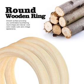 img 2 attached to 🔮 15Pcs Natural Wooden Rings, Unfinished Wood Ring Solid Smooth - DIY Connectors, Jewelry Making - 2.8 Inch Diameter, without Paint, for Ring Pendant - HNYYZL (Natural)