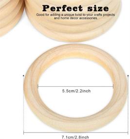 img 3 attached to 🔮 15Pcs Natural Wooden Rings, Unfinished Wood Ring Solid Smooth - DIY Connectors, Jewelry Making - 2.8 Inch Diameter, without Paint, for Ring Pendant - HNYYZL (Natural)