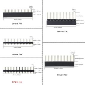 img 3 attached to Geekworm 2x20 40 Pin Stacking Female Header Kit: Raspberry Pi 4B/3B+/3B/2B/B+/A+/Zero(Zero W) — 5 Specifications, 10Pcs, Raspberry Pi GPIO Stacking Header/Extender, Raspberry Pi Pico Header Pack