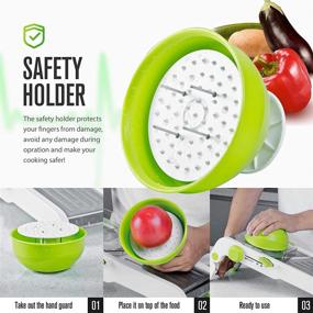 img 1 attached to 🔪 DICO Mandoline Slicer: Versatile Vegetable Cutter for Precision Slicing, Chopping, Julienne, Shredding, and Fries