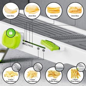 img 2 attached to 🔪 DICO Mandoline Slicer: Versatile Vegetable Cutter for Precision Slicing, Chopping, Julienne, Shredding, and Fries