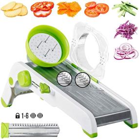 img 4 attached to 🔪 DICO Mandoline Slicer: Versatile Vegetable Cutter for Precision Slicing, Chopping, Julienne, Shredding, and Fries