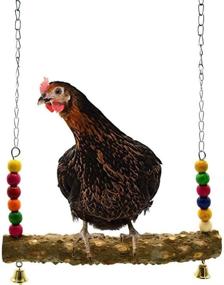 img 3 attached to 🐔 ZOHOKO Chicken Coop Swing: Natural Wooden Playtime Must-Have!