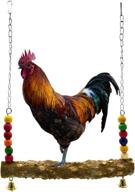 🐔 zohoko chicken coop swing: natural wooden playtime must-have! logo