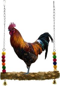 img 4 attached to 🐔 ZOHOKO Chicken Coop Swing: Natural Wooden Playtime Must-Have!
