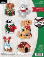 bucilla christmas dogs applique ornament logo