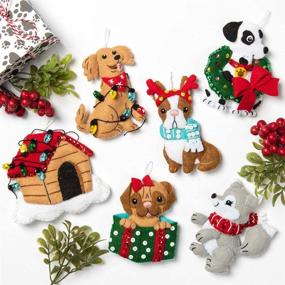 img 1 attached to Bucilla Christmas Dogs Applique Ornament