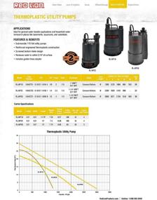 img 2 attached to 🦁 Red Lion RL-MP25 2200 Gph 1/4 HP Submersible Utility Pump - Thermoplastic material for enhanced performance