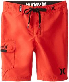 img 2 attached to 🩳 Hurley Little Boys' One-and-Only Daring Red Boardshorts