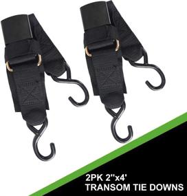 img 3 attached to 🚤 XSTRAP Marine Boat Trailer 2-inch x 4-foot Transom Tie-Down Straps for Trailers, 2-Pack