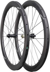 img 4 attached to 🚲 ICAN Carbon Wheels AERO 50 Disc Road Bike Wheelset: Lightweight 1430g Clinchers with 50mm Aero Design, Tubeless Ready & Disc Brake Compatibility